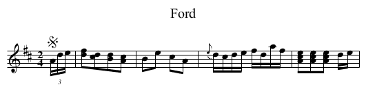 Ford - staff notation
