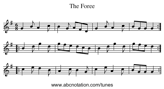 Foree, The - staff notation