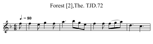 Forest [2],The. TJD.72 - staff notation