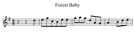 Forest Baby - staff notation