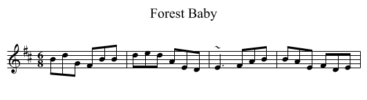 Forest Baby - staff notation