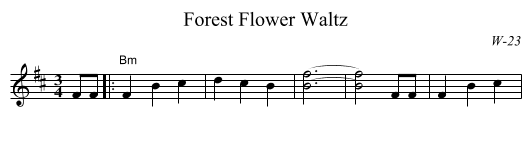 Forest Flower Waltz - staff notation