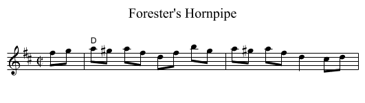 Forester's Hornpipe - staff notation