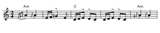 Forgatos - staff notation