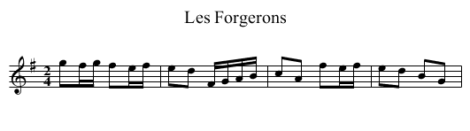 Forgerons, Les - staff notation