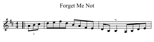Forget Me Not - staff notation