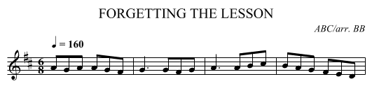 FORGETTING THE LESSON - staff notation