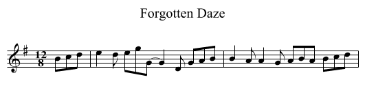 Forgotten Daze - staff notation
