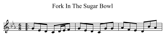 Fork In The Sugar Bowl - staff notation
