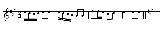 F&oslash;rste Fan&oslash; brudemarsch, 2nd ver - staff notation