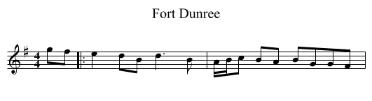 Fort Dunree - staff notation