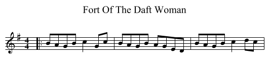 Fort Of The Daft Woman - staff notation