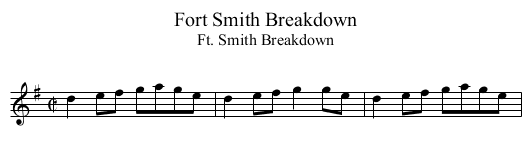 Fort Smith Breakdown - staff notation
