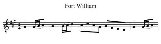Fort William - staff notation