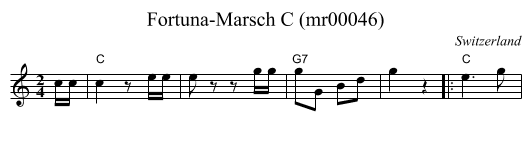 Fortuna-Marsch C (mr00046) - staff notation