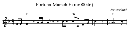 Fortuna-Marsch F (mr00046) - staff notation