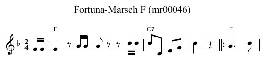 Fortuna-Marsch F (mr00046) - staff notation