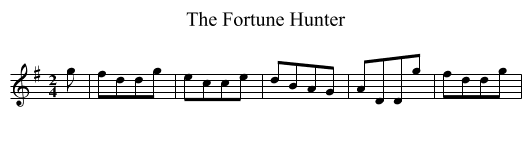 Fortune Hunter, The - staff notation