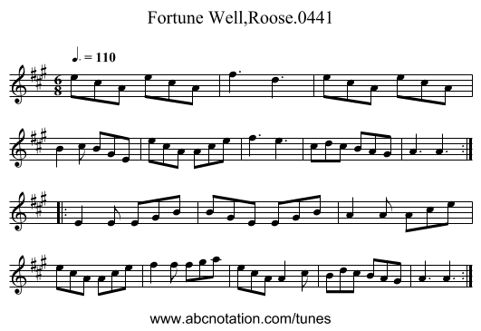 Fortune Well,Roose.0441 - staff notation