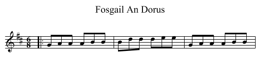 Fosgail An Dorus - staff notation