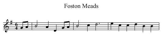 Foston Meads - staff notation