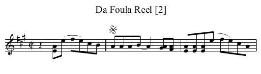 Foula Reel [2], Da - staff notation