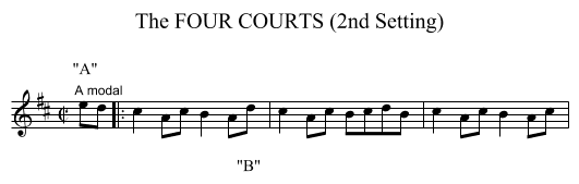 FOUR COURTS (2nd Setting), The - staff notation