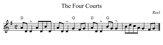 Four Courts, The - staff notation
