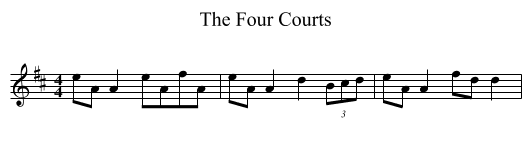 Four Courts, The  - staff notation