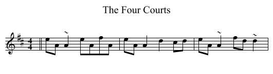 Four Courts, The  - staff notation