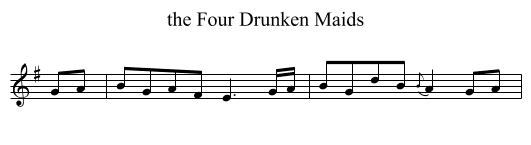 Four Drunken Maids, the  - staff notation