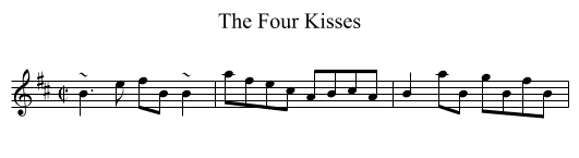 Four Kisses, The - staff notation