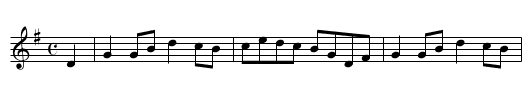 Four Lane End - staff notation