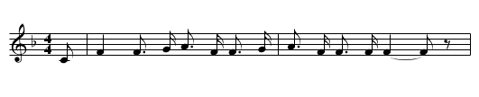 Four Little Johnny Cakes - staff notation
