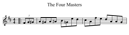 Four Masters, The  - staff notation