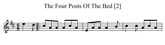 Four Posts Of The Bed [2], The - staff notation