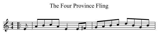 Four Province Fling, The  - staff notation