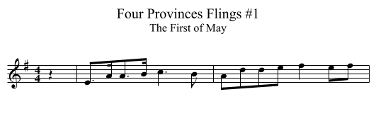 Four Provinces Flings #1 - staff notation