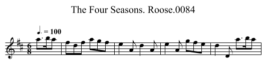 Four Seasons. Roose.0084, The - staff notation