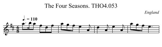 Four Seasons. THO4.053, The - staff notation