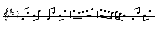 Four White Horses - staff notation