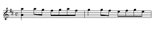 Fourth Measure of the Buffins, A Fragment - staff notation