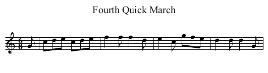 Fourth Quick March - staff notation