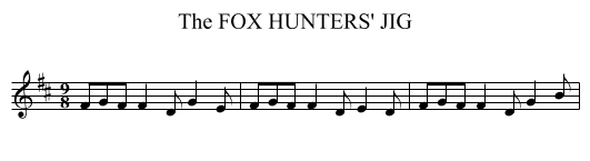 FOX HUNTERS' JIG, The - staff notation
