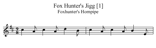 Fox Hunter's Jigg [1] - staff notation