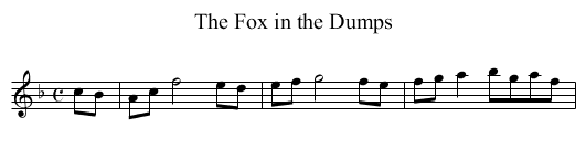 Fox in the Dumps, The - staff notation