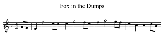 Fox in the Dumps - staff notation