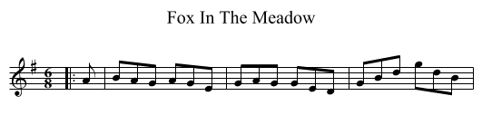 Fox In The Meadow - staff notation