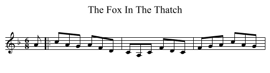 Fox In The Thatch, The  - staff notation
