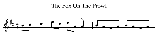 Fox On The Prowl, The  - staff notation